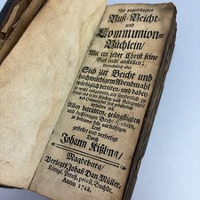 Buch v. 1722 "Buß- Beicht-