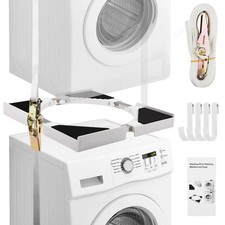 Verbindungsrahmen für Waschmaschine Wäschetrockner Universal-Stapelbausatz Weiß