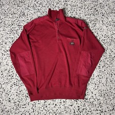 Paul & Shark Herren Pullover Sweater Quarter Zip Rot Größe XXL