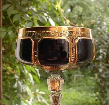 1 orginal Nachtmann Überfang Kristall Glas aus der Serie  * Byzanz *  24K  Gold