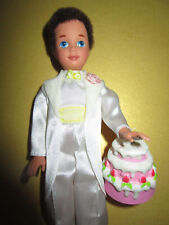 B1865) ALTER BARBIE DREAM TODD WEDDING MATTEL 1993 ORIG. KLEIDUNG+SCHUHE+TORTE