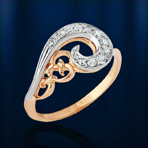 Russische rose gold 585 ring - russische,