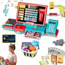 Kinder Kasse mit Display Kaufladen Spielkasse Lebensmittel Kaufmannsladen