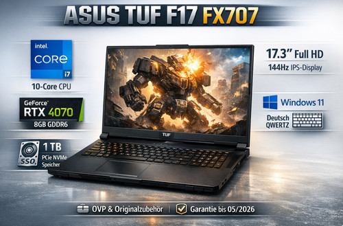 Asus tuf gaming f17 fx707 - gaming,