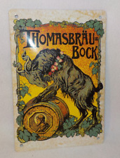++ Paulaner Werbeschild - Thomasbräu Bock - 25 x 17 cm Werbetafel ++