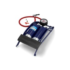 Fußluftpumpe CARTREND Doppelzylinder, Fuß Luftpumpe, Fußpumpe Fahrrad Auto