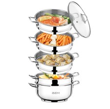 Kaufbei B-Ware BEM 26cm Dampfgarer Dampfkocher Mantowarka Mantykocher Edelstahl