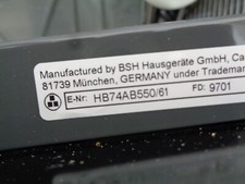 BOSCH 00688500  Backofenscheibe innen/mitte , SIEMENS HB74AB550/61