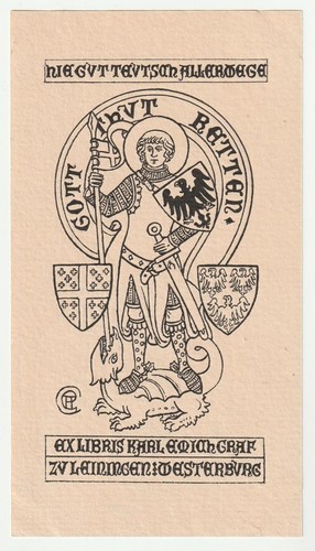 Gustav adolf closs exlibris - adolf, closs: