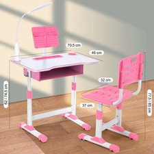 Kinderschreibtisch Set mit Stuhl & Lampe höhenverstellbar Wwjyovmuaaetzultdkppvf