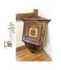 Abtenauer Eckhängeschrank Eckschrank Ecke Schrak Hängeschrank bemalt Vintage