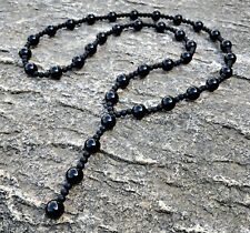 Perlenkette Schwarz Onyx Y