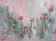 Ölbild Gemälde Blumenwiese