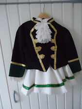 Gardekostüm für Kinder  schwarz grün weiß 1 Stck 4 teilig f. Karneval usw.