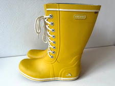 Cool: VIKING Retro Logg Gummistiefel Regenstiefel GELB - Schnürung