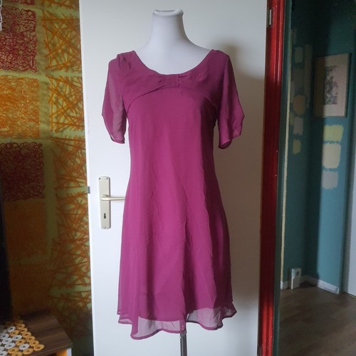 Himbeerrosa chiffon partykleid - himbeerrosa,