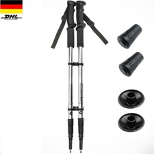 2 Stk. Teleskop Nordic Walking Stöcke Wanderstöcke Antischock 65-135cm