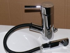 Bad Waschtischarmatur Hoga Merida Waschbecken Haar Hand Brause Metallgriff Chrom