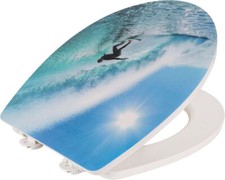 WC Sitz Surfer Toilettensitz Absenkautomatik Toliettendeckel Klodeckel Klobrille