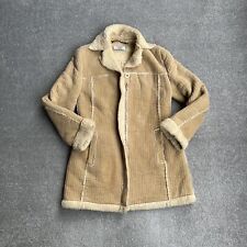 SZÖSZY Damen Cordjacke Vintage Jacke Gr. S 90er Teddy Fell Mantel Beige