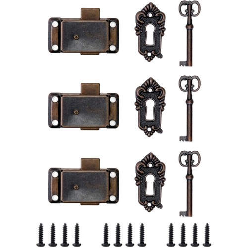 Vintage schrankschloss set 3 - vintage,
