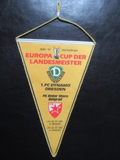 Wimpel Dynamo Dresden-Roter Stern Belgrad,Cup der Landesmeister 1991
