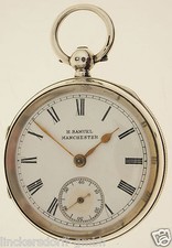ENGLISCHE TASCHENUHR VON 1853 - H. SAMUEL MANCHESTER - 925er SILBER