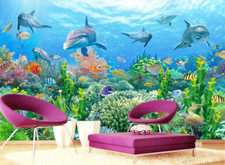 3D Algen Delfin 466 Tapete