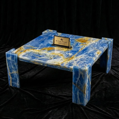 Square couchtisch blau onyx - square,