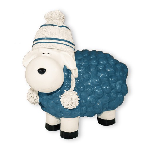 Buntes deko schaf blau - schaf, mit