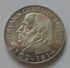 5 DM Deutsche Mark 1964 Johann Gottlieb Fichte (2)
