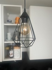 Hängelampe Esszimmerlampe Flur Retro Style schwarz