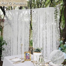 2er Voile Vorhang Transparent