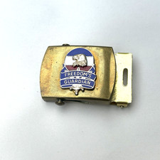 Vintage US Army Gürtelschnalle Freedom's Guardian Messing Gurtband Gürtelschnalle Domar