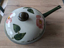 Emaille Stiehltopf + Deckel Asta Fissler Dekor Villeroy & Boch Wildrose Ø 26 cm