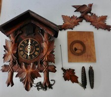 grosse alte Schwarzwälder Kuckucksuhr –  1960iger Jahre - zum Basteln