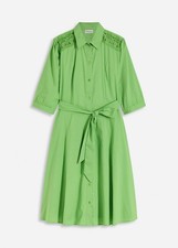 Hemdblusenkleid mit Gürtel Gr. 44 Grün Damen-Kleid Blusenkleid Casual-Dress Neu*