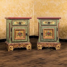 Voglauer Landhaus Nachttisch Altgrün Anno 1800 Nachtkastl Antik Schränkchen