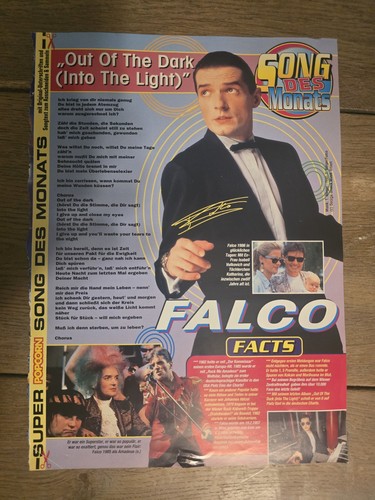 Falco rare press clipping - -,