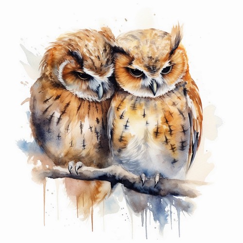 Wandbild vögel eulen - vögel, uhu