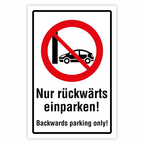 Nur rückwärts einparken - ", –