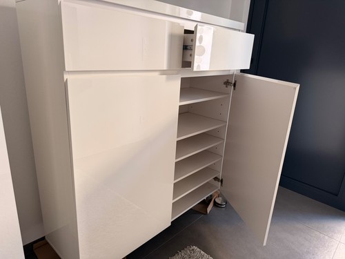 Schuhschrank weiß hochglanz - ,