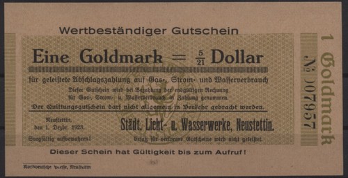 27154 gold notgeld - -, gold-notgeld