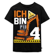 Achtung Ich Bin Schon 4 Bagger Kinder Premium Bio T-Shirt