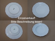 Hutschenreuther Weimar - Suppenteller 24 cm / Speiseteller 25 cm- weiß