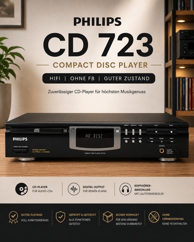 Philips 723 compact disc - philips, "cd