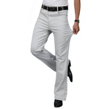 Herren Schlagjeans Hohe Taille Aus Denim Lange Hosen Retro 60er 70er