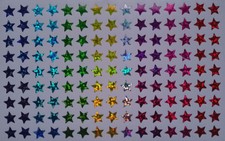 135x STERNE bunt GLITZER Deko Bastel Weihnacht Sticker Aufkleber Weltraum All