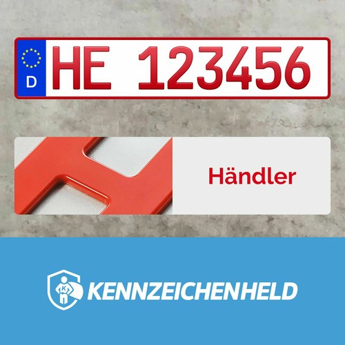 Händlerkennzeichen rot - händlerkennzeichen,
