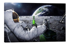 Lein-Wand-Bild: Astronaut auf